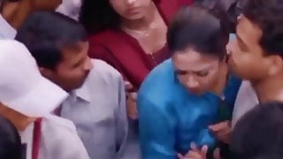 boobs press hard in public