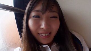Beautiful and sexy Japanese schoolgirl in POV creampie fucking